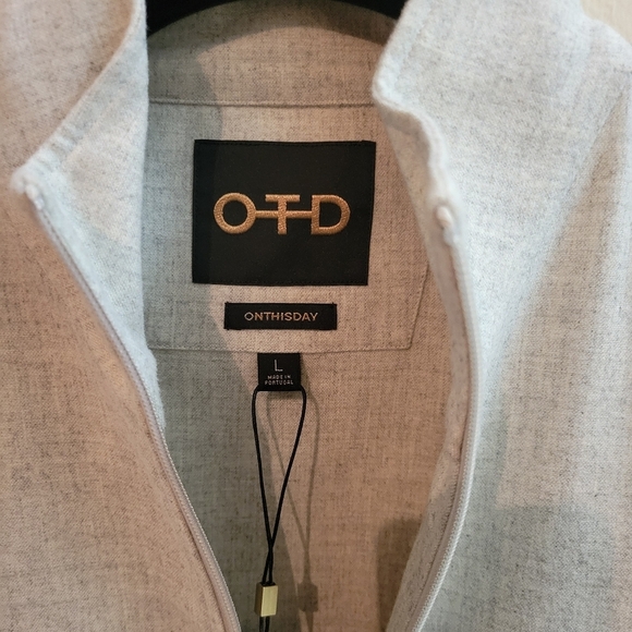 John Varvato's OTD Men's Gray Track Jacket NWT Large Quiet Luxury Streetwear - Picture 13 of 13